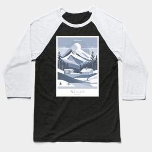 Abstract Bansko Bulgaria Winter Wonderland Baseball T-Shirt